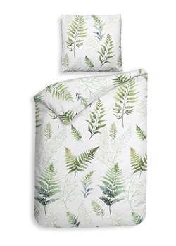 HNL Komplet pościeli flanelowej "Zeno" w kolorze biało-zielonym ze sklepu Limango Polska w kategorii Pościele - zdjęcie 189156448