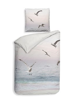 Heckett Lane Komplet pościeli satynowej "Esma" w kolorze biało-błękitnym ze sklepu Limango Polska w kategorii Pościele - zdjęcie 189156527