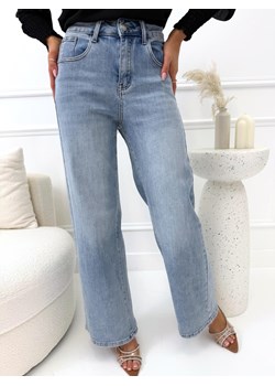 Niebieskie Jeansowe Spodnie z Szerokimi Nogawkami ze sklepu ModnaKiecka.pl w kategorii Jeansy damskie - zdjęcie 189159189