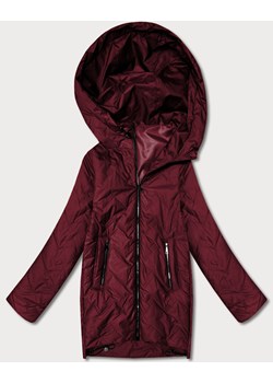 Lekka kurtka damska pikowana z kapturem Goodlookin ciemny czerwony (B8588-27) ze sklepu goodlookin.pl w kategorii Kurtki damskie - zdjęcie 189159409