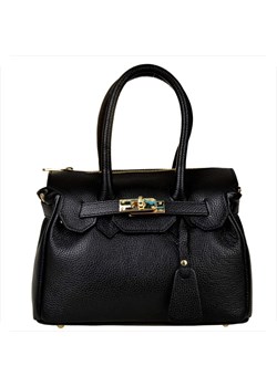 Damska torebka skóra naturalna czarna borse in pelle ze sklepu melon.pl w kategorii Kuferki - zdjęcie 189159525