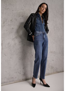 Niebieskie Jeansy z Dodatkiem Bawełny Typu Mom Fit Mastorea ze sklepu renee.pl w kategorii Jeansy damskie - zdjęcie 189160038