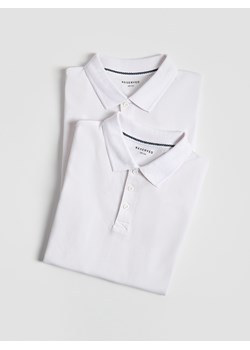 Reserved - T-shirt polo 2 pack - biały ze sklepu Reserved w kategorii T-shirty chłopięce - zdjęcie 189160788