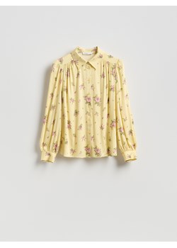 Reserved - Wzorzysta koszula z wiskozy - jasnożółty ze sklepu Reserved w kategorii Bluzki damskie - zdjęcie 189161019