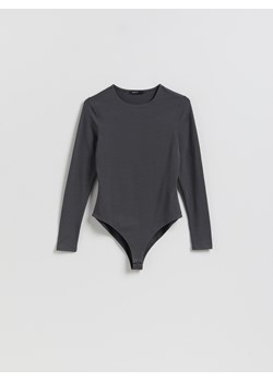 Reserved - Gładkie body - ciemnoszary ze sklepu Reserved w kategorii Body damskie - zdjęcie 189161056