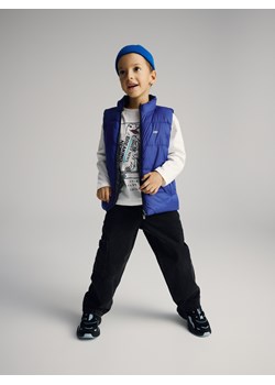 Reserved - Bawełniany longsleeve z nadrukiem - złamana biel ze sklepu Reserved w kategorii T-shirty chłopięce - zdjęcie 189161128