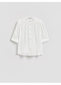 Reserved - Koszula z krótkim rękawem - biały ze sklepu Reserved w kategorii Bluzki damskie - zdjęcie 189161346