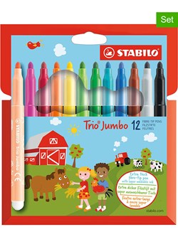 STABILO Mazaki (24 szt.)  "STABILO Trio Jumbo" ze sklepu Limango Polska w kategorii Akcesoria biurowe - zdjęcie 189162188