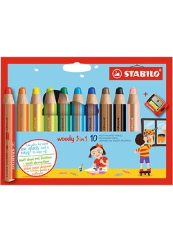 STABILO Kredki XXL (10 szt.) "Woody 3in1" ze sklepu Limango Polska w kategorii Akcesoria biurowe - zdjęcie 189162268