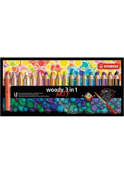 STABILO Kredki XXL (18 szt.) "STABILO woody 3in1" ze sklepu Limango Polska w kategorii Akcesoria biurowe - zdjęcie 189162288