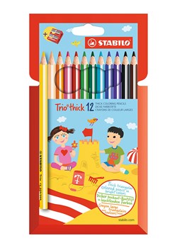 STABILO Kredki trójkątne (12 szt.) "STABILO Trio thick" ze sklepu Limango Polska w kategorii Akcesoria biurowe - zdjęcie 189162317