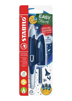 STABILO Pióro szkolne "STABILO EASYbirdy 3D DreamWorld - Feder A" w kolorze niebieskim ze sklepu Limango Polska w kategorii Akcesoria biurowe - zdjęcie 189162449