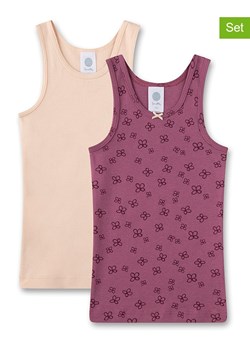 Sanetta Podkoszulki (2 szt.) w kolorze beżowym i fioletowym ze sklepu Limango Polska w kategorii Podkoszulki dziecięce - zdjęcie 189165607