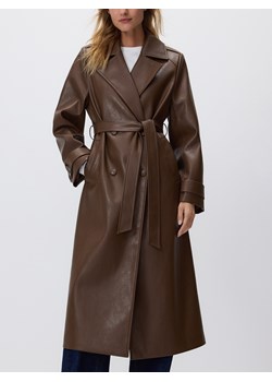 Reserved - Płaszcz z imitacji skóry - brązowy ze sklepu Reserved w kategorii Płaszcze damskie - zdjęcie 189170606