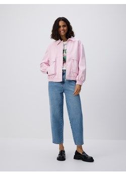 Reserved - Kurtka bomberka z imitacji skóry - różowy ze sklepu Reserved w kategorii Kurtki damskie - zdjęcie 189170808