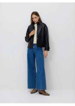 Reserved - Kurtka z imitacji skóry - czarny ze sklepu Reserved w kategorii Kurtki damskie - zdjęcie 189172308