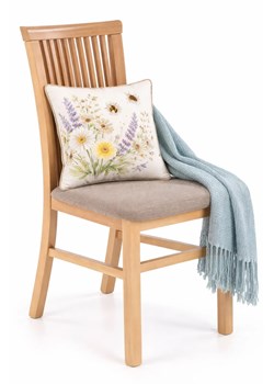 Klasyczne tapicerowane krzesło drewniane dąb artisan + jasny brąz L2-N53 ze sklepu Edinos.pl w kategorii Krzesła - zdjęcie 189172465