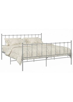 Szare metalowe łóżko w stylu loftoym 160x200 cm - Laxi ze sklepu Edinos.pl w kategorii Łóżka i materace - zdjęcie 189172568