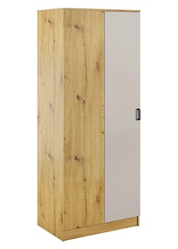 Narożna szafa uchylna w kolorze dąb artisan + kaszmir - Axelor ze sklepu Edinos.pl w kategorii Szafy - zdjęcie 189172575