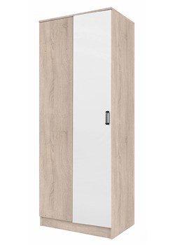 Szafa narożna uchylna w kolorze dąb sonoma + biały  - Axelor ze sklepu Edinos.pl w kategorii Szafy - zdjęcie 189172576