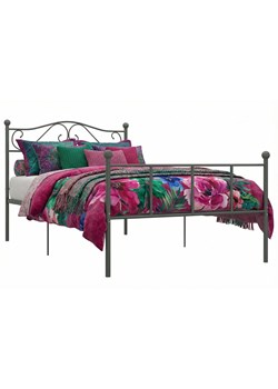 Szare metalowe łóżko w stylu industrialnym 90x200 cm M3-L75 ze sklepu Edinos.pl w kategorii Łóżka i materace - zdjęcie 189172656