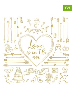 ppd Serwetki (40 szt.) "Love is in the Air" w kolorze złoto-białym ze sklepu Limango Polska w kategorii Akcesoria kuchenne - zdjęcie 189173445