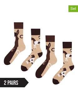 Dedoles Skarpety (2 pary) w kolorze beżowo-ciemnobrązowym ze sklepu Limango Polska w kategorii Skarpetki męskie - zdjęcie 189174378