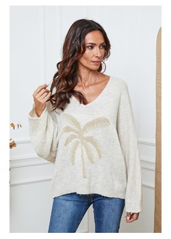 So Cachemire Sweter "Adandine" w kolorze beżowym ze sklepu Limango Polska w kategorii Swetry damskie - zdjęcie 189174448