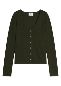 Just Cashmere Kaszmirowy kardigan "Norma" w kolorze khaki ze sklepu Limango Polska w kategorii Swetry damskie - zdjęcie 189174979