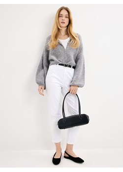 Mohito - Szary kardigan z domieszką wełny i moheru - szary ze sklepu Mohito w kategorii Torebki bagietki - zdjęcie 189175777