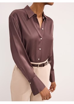 Mohito - Satynowa koszula - brązowy ze sklepu Mohito w kategorii Koszule damskie - zdjęcie 189175788
