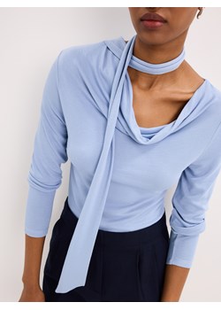 Mohito - Bluzka z szalem - błękitny ze sklepu Mohito w kategorii Bluzki damskie - zdjęcie 189175877