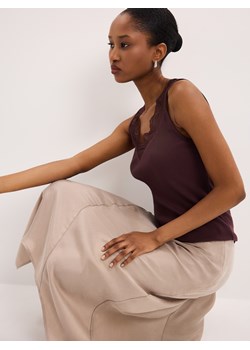 Mohito - Top z koronką - mahoń ze sklepu Mohito w kategorii Bluzki damskie - zdjęcie 189175899