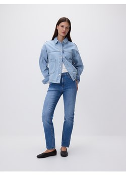 Reserved - Jeansy slim straight - niebieski ze sklepu Reserved w kategorii Jeansy damskie - zdjęcie 189176208