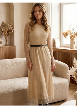 Sinsay - Elegancka sukienka szmizjerka z paskiem - złoty ze sklepu Sinsay w kategorii Sukienki - zdjęcie 189176837