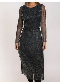 Sinsay - Elegancka sukienka szmizjerka z paskiem - srebrny ze sklepu Sinsay w kategorii Sukienki - zdjęcie 189176838