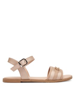 Sandały Calvin Klein Velcro Sandal V3A2-83248-1906 D Beżowy ze sklepu eobuwie.pl w kategorii Sandały dziecięce - zdjęcie 189176959