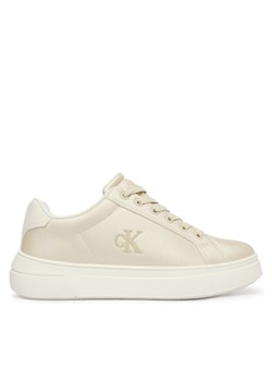 Calvin Klein Sneakersy Low Cut Lace Up V3A9-83220-1688 Beżowy ze sklepu MODIVO w kategorii Buty sportowe dziecięce - zdjęcie 189179087