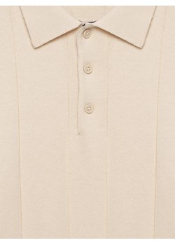 Sweter męski polo z krótkim rękawem perłowy Matison 103 ze sklepu Big Star w kategorii Swetry męskie - zdjęcie 189180306