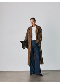 Reserved - Torebka shopper z imitacji zamszu - ciemnobrązowy ze sklepu Reserved w kategorii Torby Shopper bag - zdjęcie 189180416