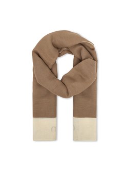 Szal Calvin Klein Linen Blend Emblem Pareo Scarf LV04F9021G Beżowy ze sklepu eobuwie.pl w kategorii Szaliki i chusty damskie - zdjęcie 189180955
