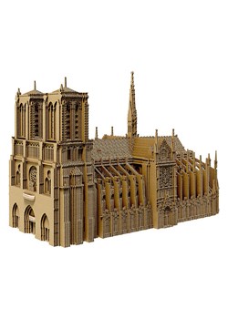 Cartonic Puzzle 3D "Notre-Dame de Paris" w kolorze jasnobrązowym ze sklepu Limango Polska w kategorii Puzzle - zdjęcie 189181376