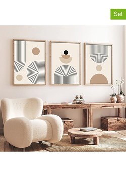 wall addiction Druki na drewnie (3 szt.) w ramce ze sklepu Limango Polska w kategorii Obrazy - zdjęcie 189182535