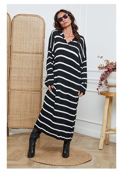 So Cachemire Sukienka dzianinowa "Dowell" w kolorze biało-czarnym ze sklepu Limango Polska w kategorii Sukienki - zdjęcie 189183638