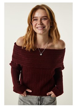 Happiness Istanbul Sweter w kolorze bordowym ze sklepu Limango Polska w kategorii Swetry damskie - zdjęcie 189183687