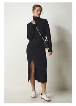 Happiness Istanbul Sukienka dzianinowa w kolorze czarnym ze sklepu Limango Polska w kategorii Sukienki - zdjęcie 189184685