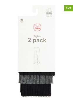 COOL CLUB Rajstopy (2 pary) w kolorze szarym i czarnym ze sklepu Limango Polska w kategorii Rajstopy dziecięce - zdjęcie 189185125