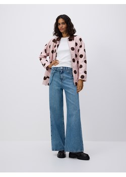 Reserved - Jeansy z paskiem - niebieski ze sklepu Reserved w kategorii Jeansy damskie - zdjęcie 189185955