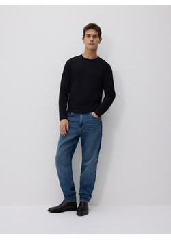 Reserved - Longsleeve z merceryzowanej bawełny - czarny ze sklepu Reserved w kategorii T-shirty męskie - zdjęcie 189186006