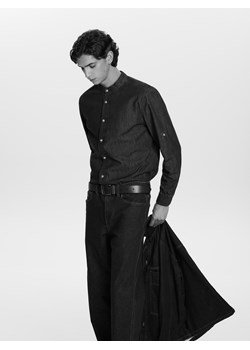 Reserved - Jeansowa koszula ze stójką - granatowy ze sklepu Reserved w kategorii Koszule męskie - zdjęcie 189186015